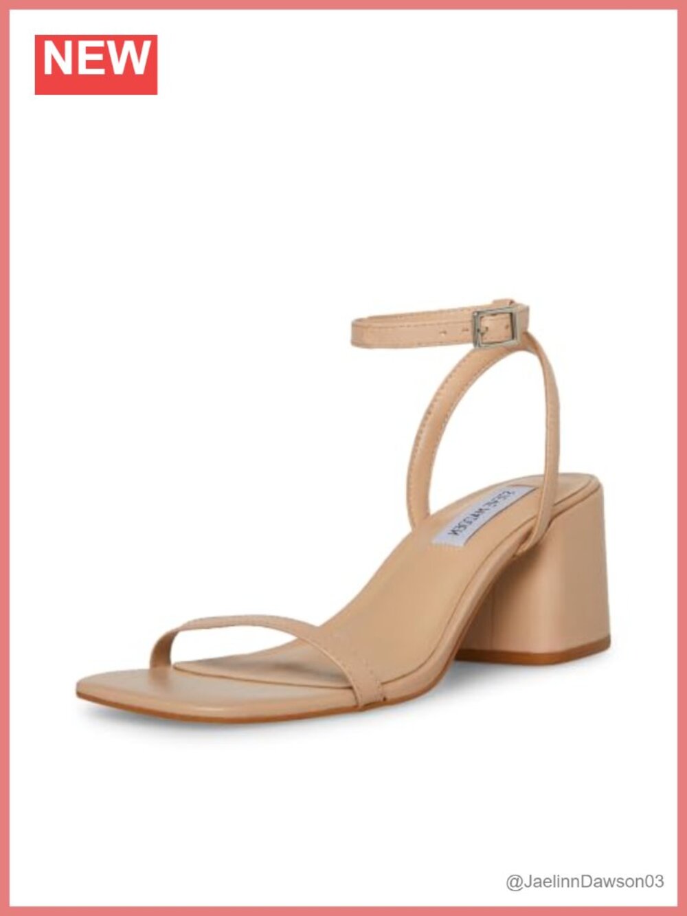 Steve Madden Audrina Heeled Sandals Women's Buckle Ankle Strap Leather Open Toe